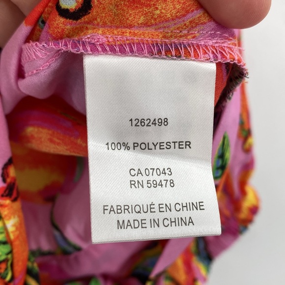 NEW Joie Fruit Print V Neck Top Slightly Cropped Waist Tie Casual Size Small - Picture 7 of 8